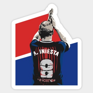 Andres Iniesta Colorful Pop Art Sticker